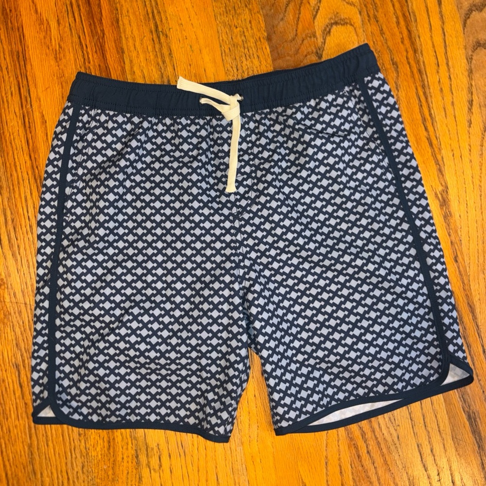 Boys Fair Harbor Navy Patterned Swim Trunks xL